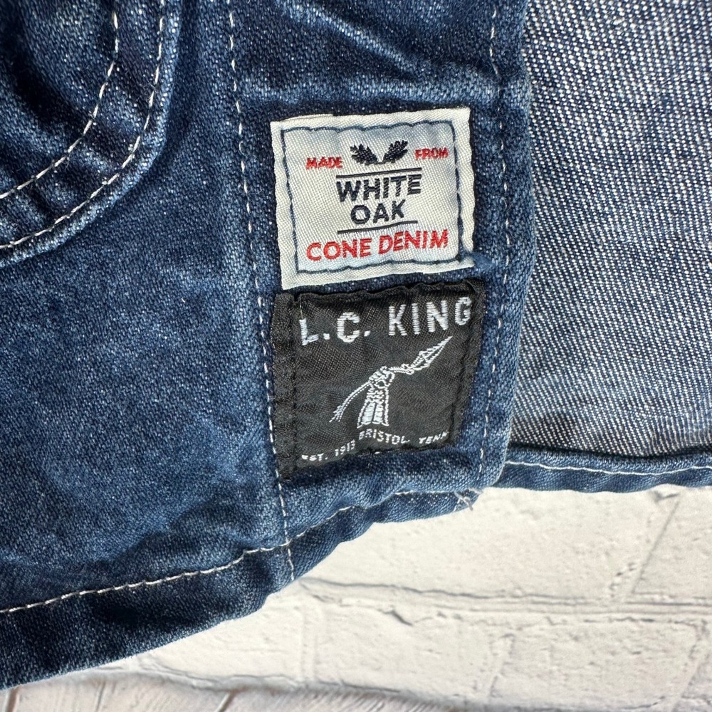 Pointer Brand Mens Denim Chore Coat Jacket Indigo Blue Made in USA LC King Small - Picture 9 of 10